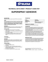 Superspray Adhesive Technical Data Sheet