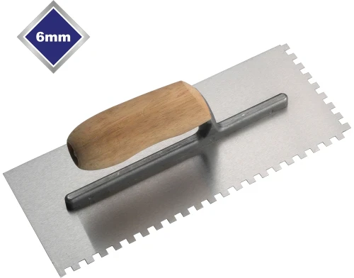 Tile Rite 6mm Carbon Steel Square Notch Trowel