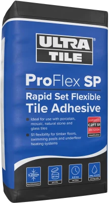 Ultra-Tile ProFlex S1 SP Rapid Set Flexible Tile Adhesive (White)
