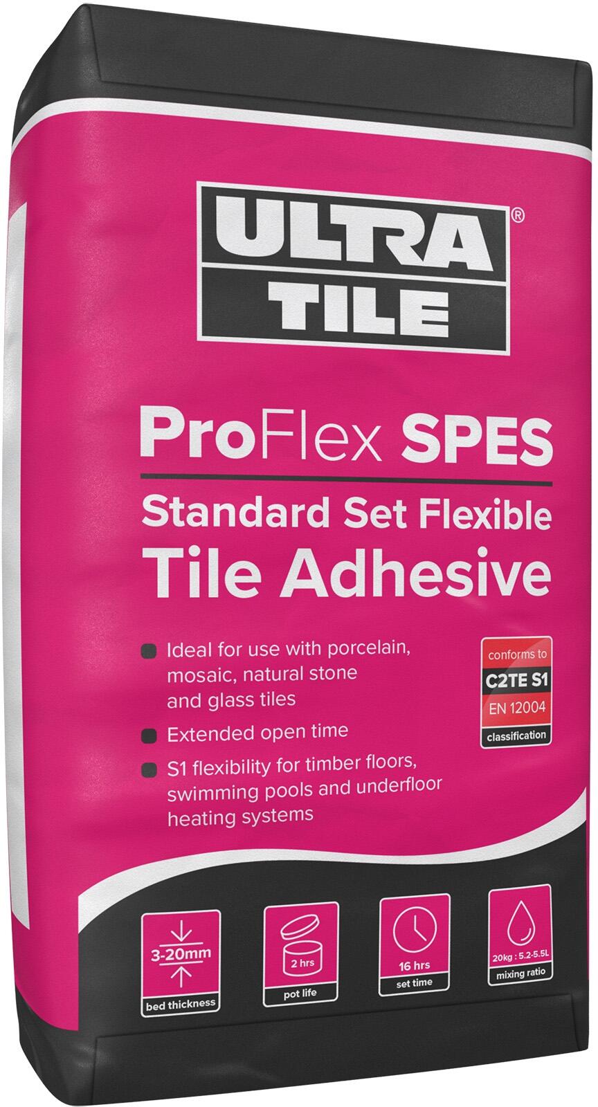 UltraTile ProFlex S1 SP+ES Standard Set Flexible Grey Tile Adhesive Underfloor Heating UK