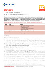 Raychem Warranty Sheet