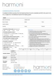 Harmoni Commissioning Record