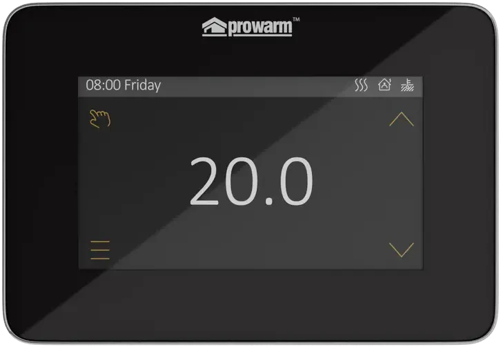 ProWarm ProTouch v2 Thermostat Black Underfloor Heating UK